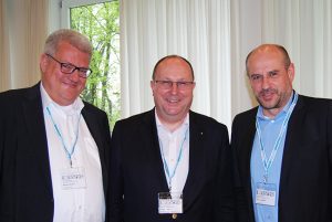 The hosts (from left): Markus Quicken (SupplyOn), Thomas Wimmer (BVL) and Thomas Holzner (Siemens)