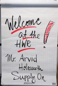 A nice & warm welcome. Thank you, HWR!