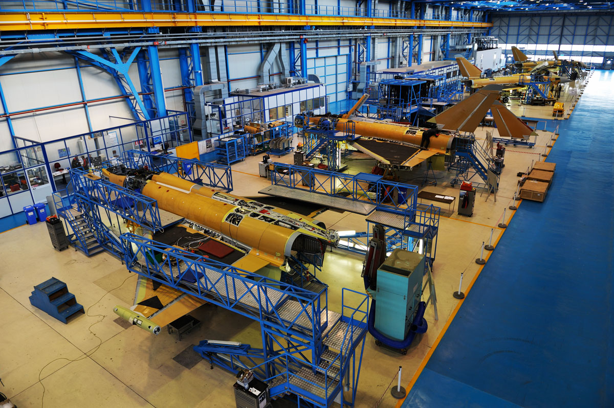 Picture copyright of Leonardo S.p.A.: Eurofighter Typhoon final assembly line (Caselle Torinese plant)