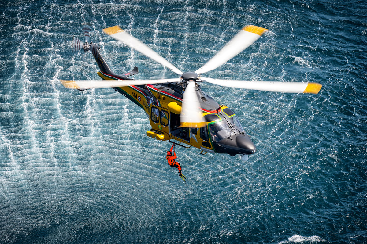 Picture copyright of Leonardo S.p.A.: Leonardo Helicopter AW139 Guardia di Finanza 1000th delivered