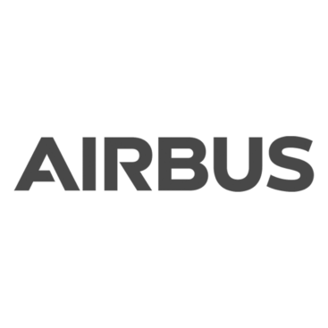 The image shows the Airbus logo in bold, gray uppercase letters on a transparent background, ensuring maximum visibility.