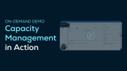 On-demand demo banner for Capacity Management in Action by SupplyOn, featuring a screenshot of a dashboard and a play button icon.