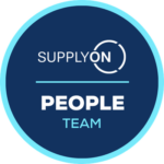 SupplyOn People Team logo on a dark blue circular background.